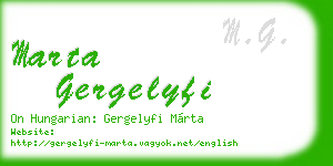 marta gergelyfi business card